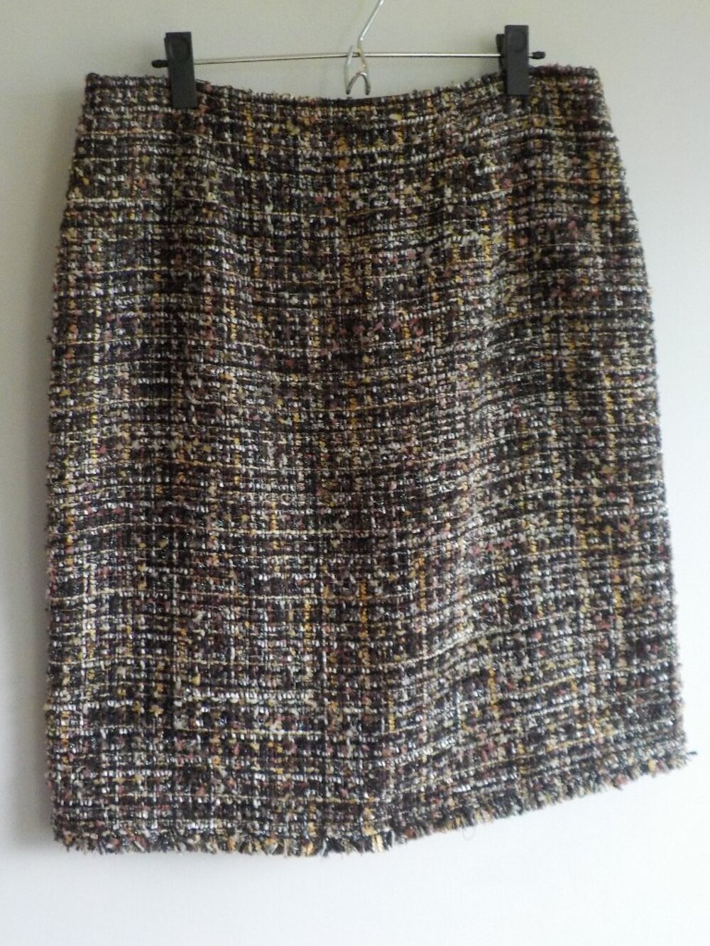 Preston & York Skirt - Size 12 - NWT - brown/white tweed - lined (2462)